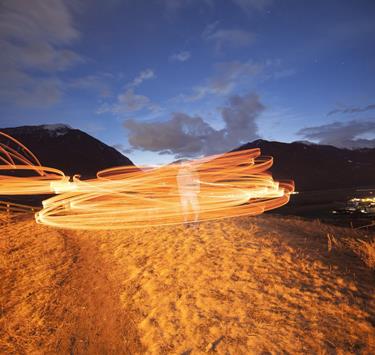 The Launching of Burning Disks in Venosta Valley