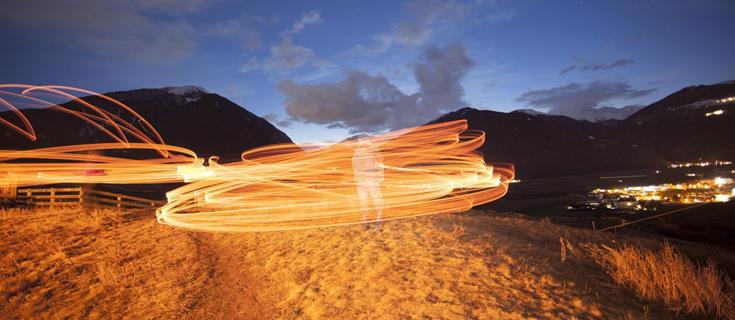 The Launching of Burning Disks in Venosta Valley