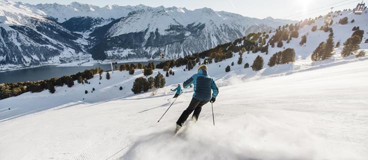 Skifahren im Reschenseegebiet