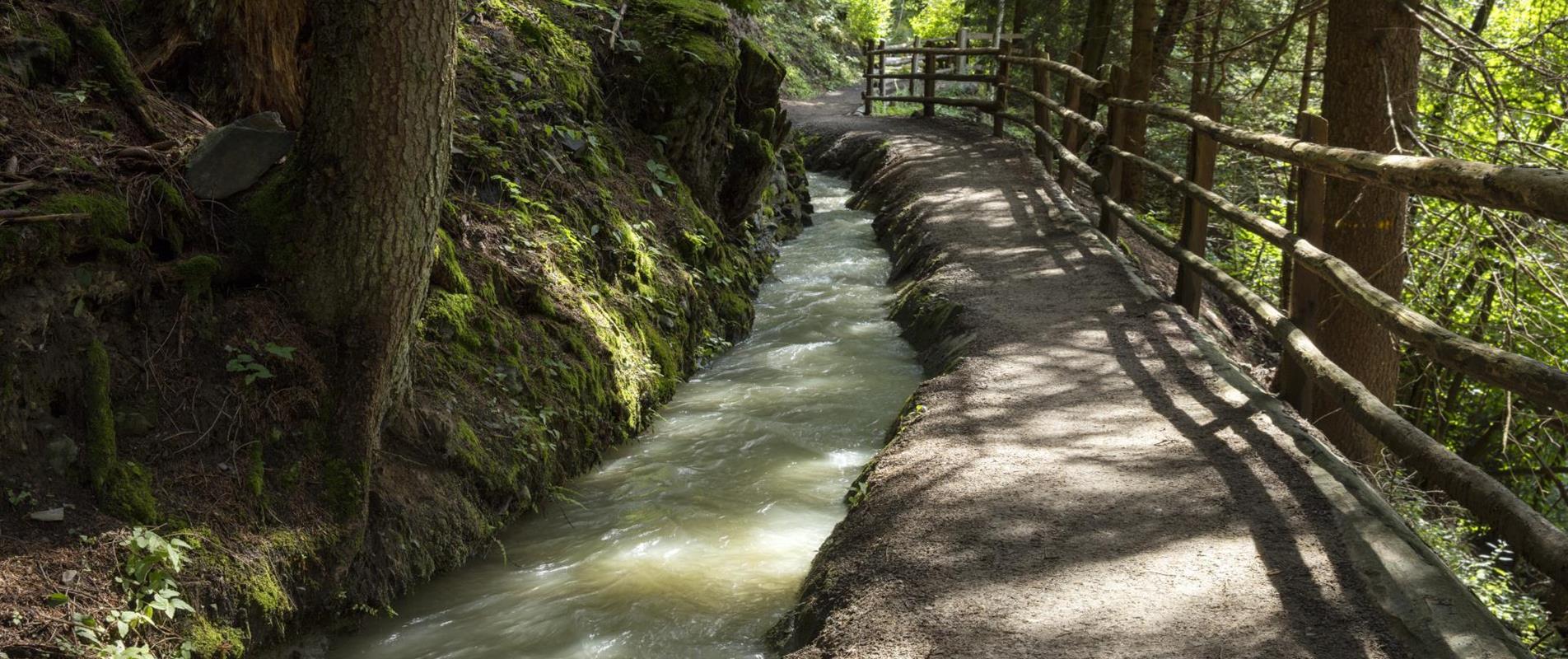 An irrigation channel path