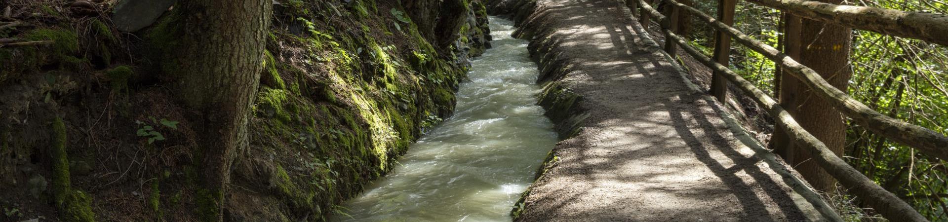 An irrigation channel path