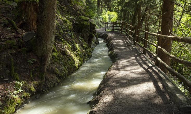 An irrigation channel path