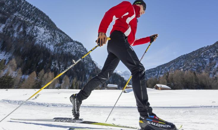 A cross-country skier